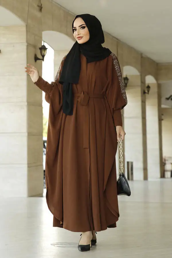 

Мусульманская женская одежда серебряного цвета Ferace Coffee istanbulstyles