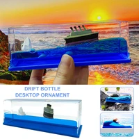 cruise ship fluid drift bottle creative boat sea ornaments hourglass living room decoration home decoration toys birthday gift