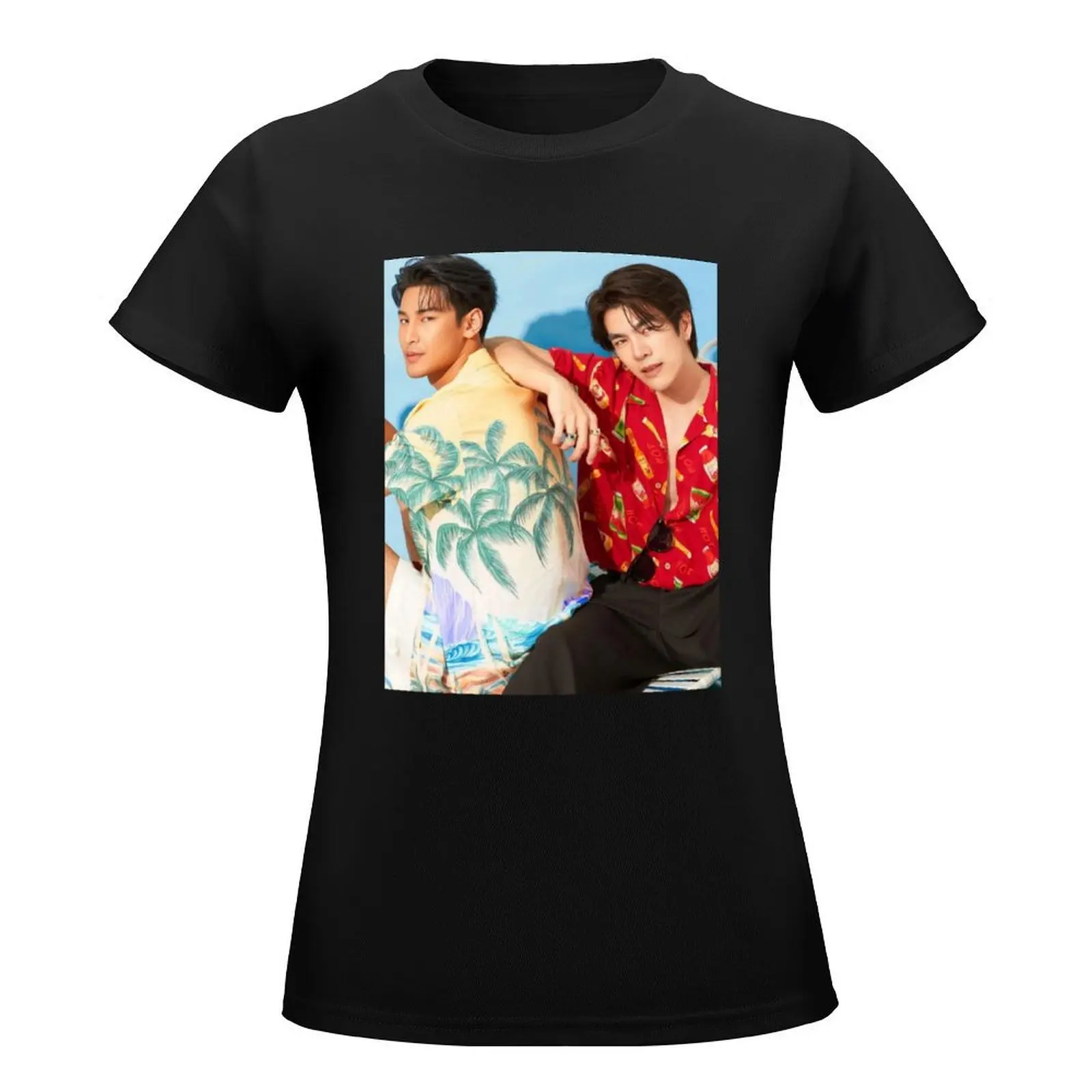 Футболка mileapo- mile phakphum and apo nattawin рубашки графические футболки женская одежда