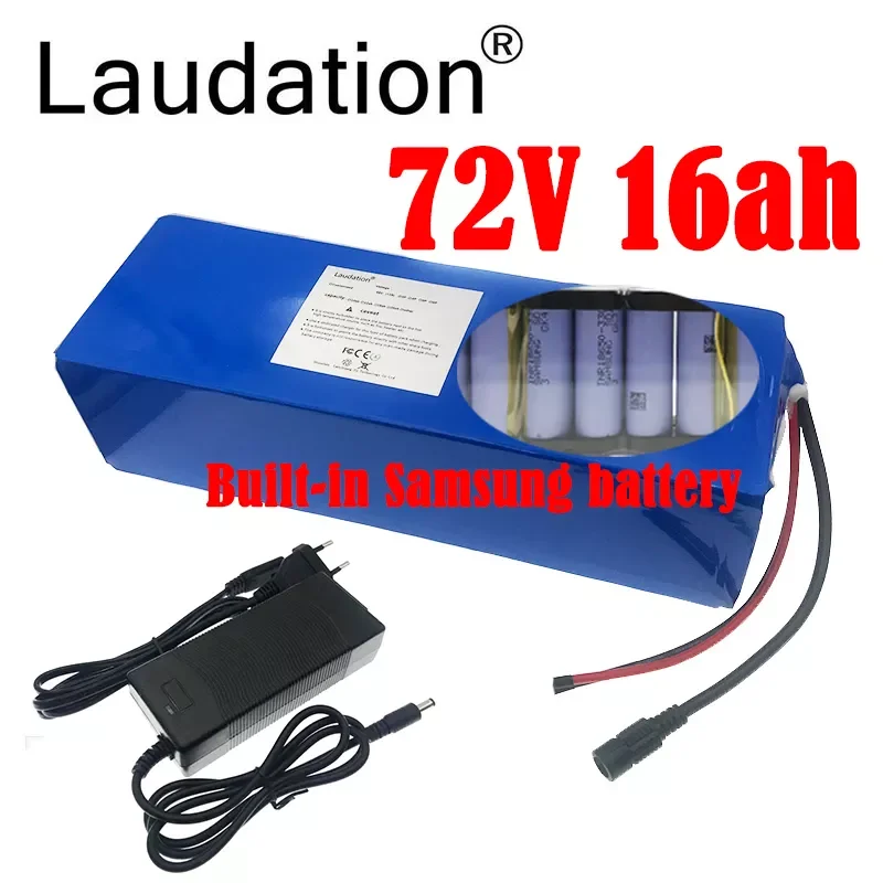 

Laudation 72V16ah 40ah Battery Pack Built-in Samsung Battery For 1000W High Power Motor 84V Electric Bicycle Scooter With BMS