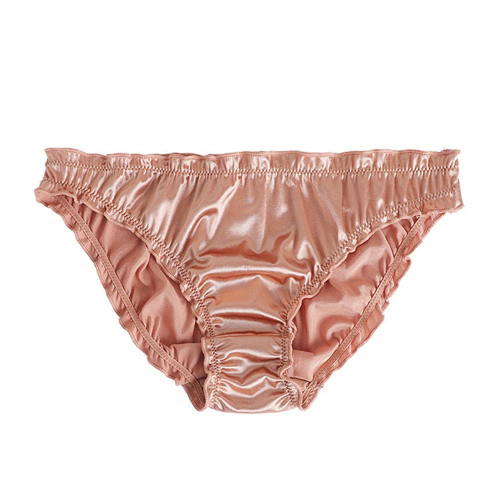 

Sexy Super Stretch Satin Women's Panties Solid Low Waist Thong G-string Knickers Breathable And Comfortable Underwear Briefs A50