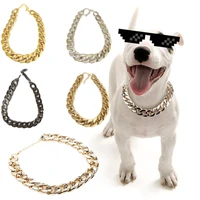 strong metal dog chain collars steel pet choke gold for large pitbull bulldog collar collar dogs silver show trai m8y8