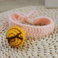 cat collar silent bell adjustable hand knitted scarf british short american short pet clothing accessories