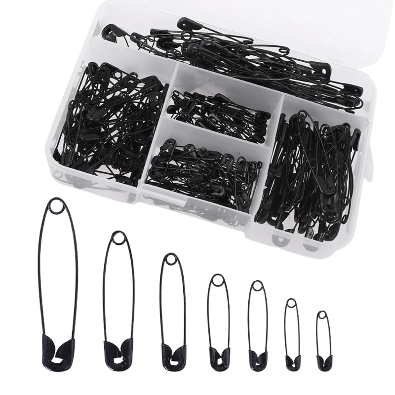 

350pcs Assorted Size Safety Pins Metal Clips Brooch DIY Sewing Tools Apparel Accessories for Clothing Craft Jewelry Making