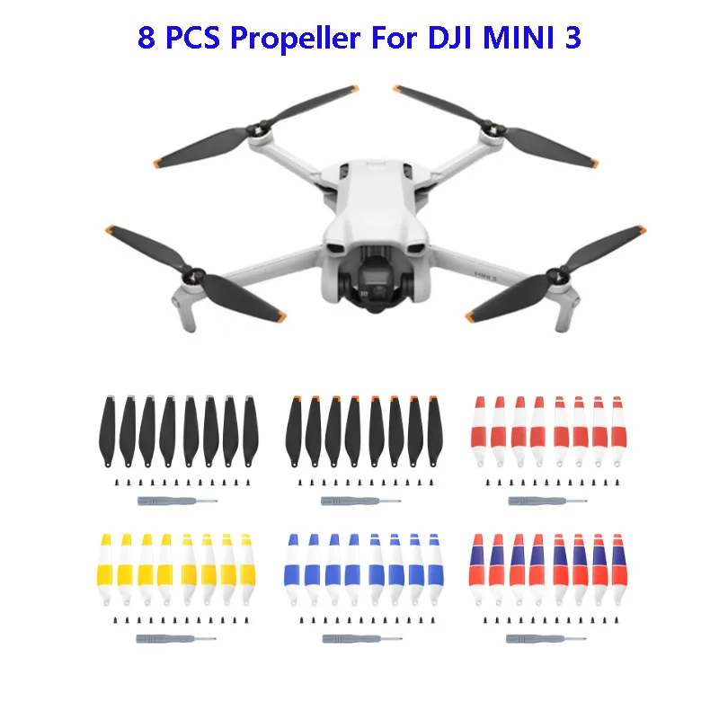 

8 шт. 6030F Φ для DJI Mini 3 малошумные быстросъемные вентиляторы крыла для запасных частей DJI Mini 3 Аксессуары для дрона