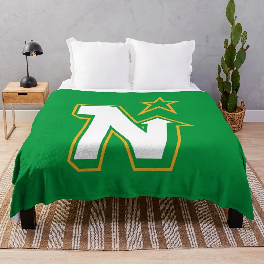 

Vintage Minnesota Hockey - Retro North Stars Throw Blanket designer blankets Ultra-Soft Micro Fleece velour