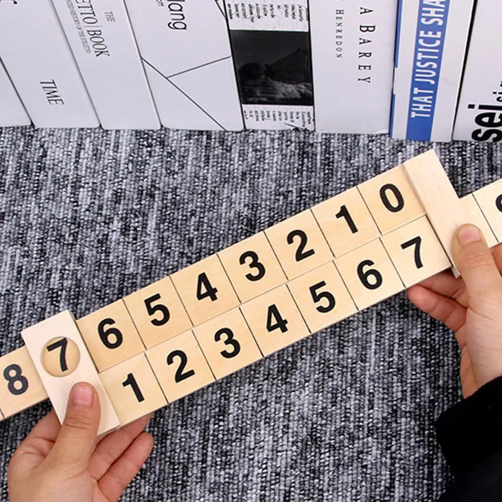 

Wooden Math Arithmetic 1-10 Addition Subtract Learning Ruler Scientific Rail Design Ruler Kids Education Toys Children Gifts