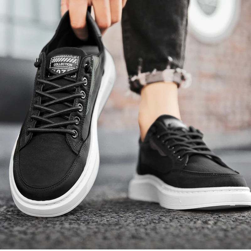 

Кроссовки мужские на шнуровке, Вулканизированная подошва, плоская подошва, круглый носок, повседневные Нескользящие дышащие универсальные кеды, на весну