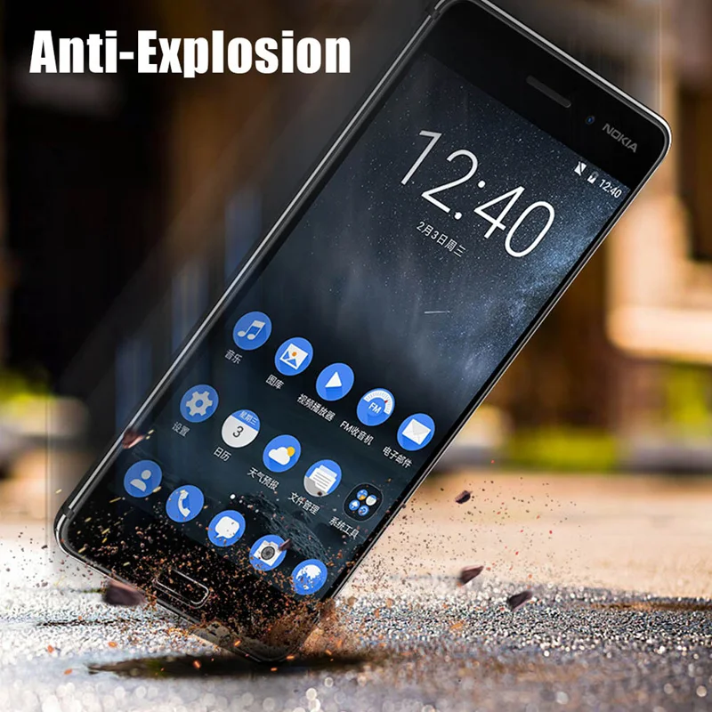 9D Coverage Screen Protector for Nokia 6 5 3 2 1  Tempered Glass for Nokia 8 All Glue Protective Glass for Nokia 7 Plus