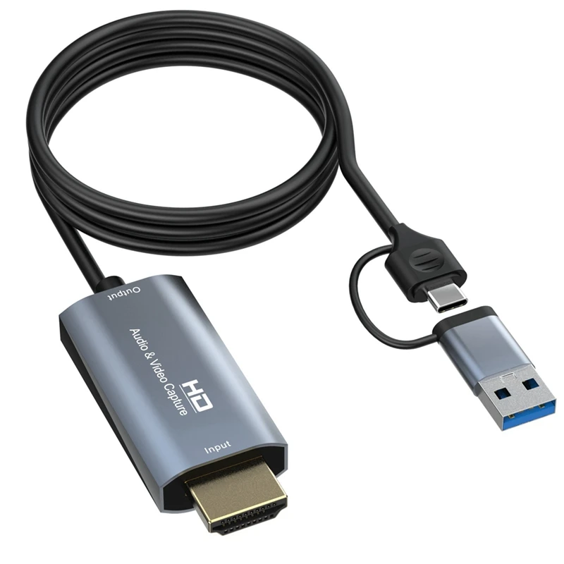 

4K -Compatible To Type-C+USB Capture Card 1080P Computer Game Mobile Phone Capture Card 1.8M