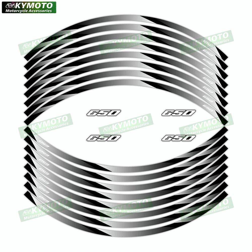 

Для ninja 650 ninja 650 светоотражающие аксессуары для мотоциклов 17-дюймовые наклейки на передние и задние колеса, наклейки в полоску на обод колеса