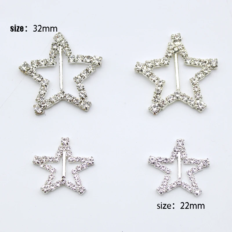 

Creative New 5pcs 22/32mm Pentagram Slide Buckle DIY Hair Accessories Hat Ribbon Decorative Accessories