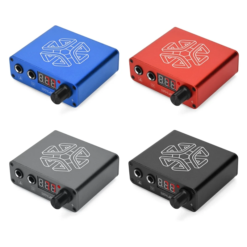 Mini Tattoo Power Supply Professional Digital LCD Display Dual Tattoo Power for Rotary Tattoo Machine