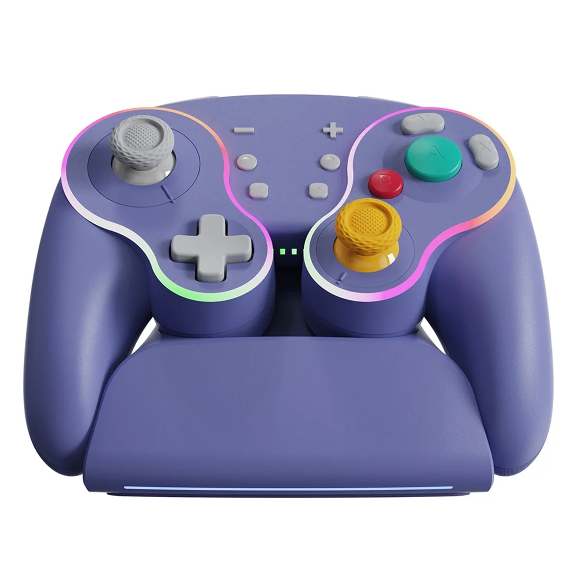Фото Для Nintendo Switch Pro Retro RGB Многоцветный беспроводной геймпад с док-станцией для быстрой зарядки с улучшенной ручкой C №1