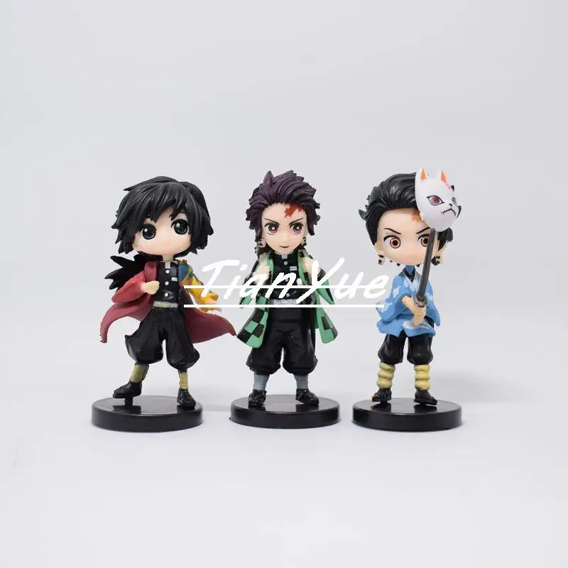 

Anime Demon Slayer Tanjirou Shinobu 3pcs/set PVC Action Figure Model Toys 7cm