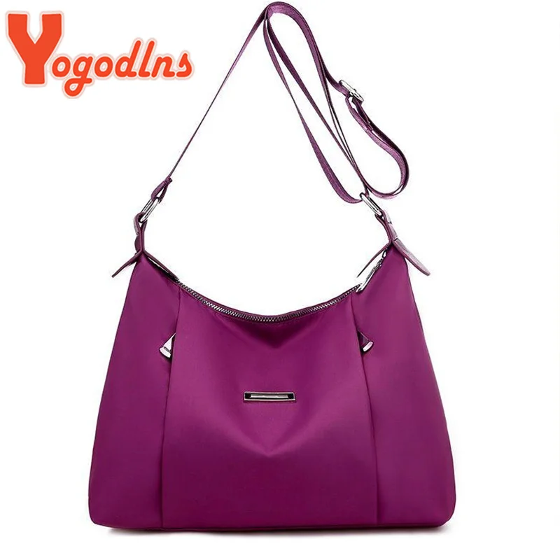 

Waterproof Nylon Shoulder Bag Female PU Leather Crossbody Bag Large Capacity Oxford Lady Handbag Casual Messenger Purse