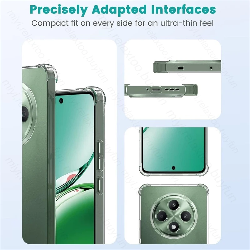 Противоударный прозрачный силиконовый чехол для Oppo Reno12 F 4G 5G мягкий из ТПУ