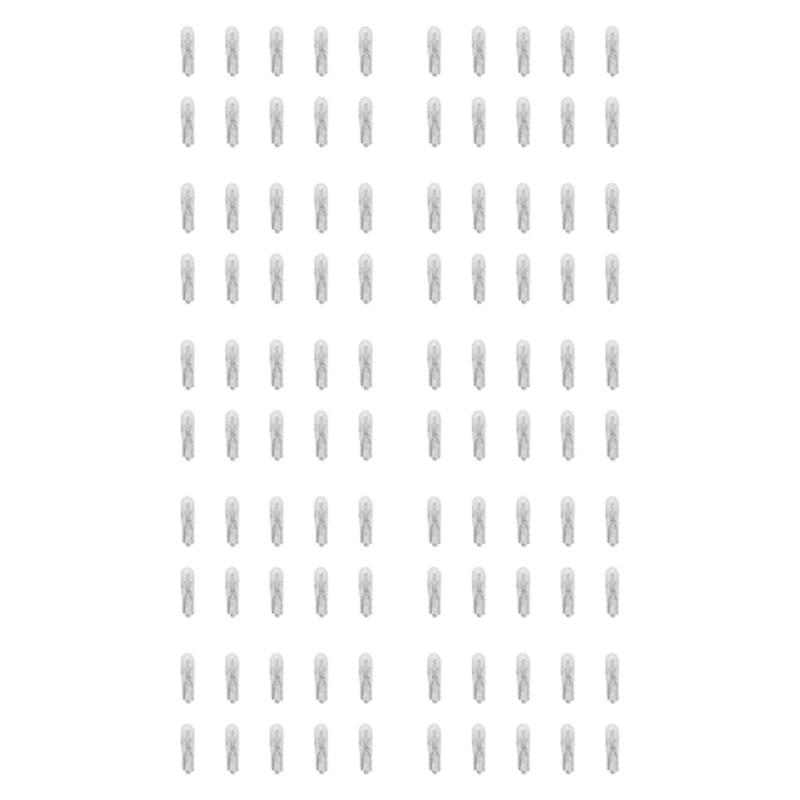 100 шт. автомобильные галогенные лампы T5 1 2 Вт 12 В