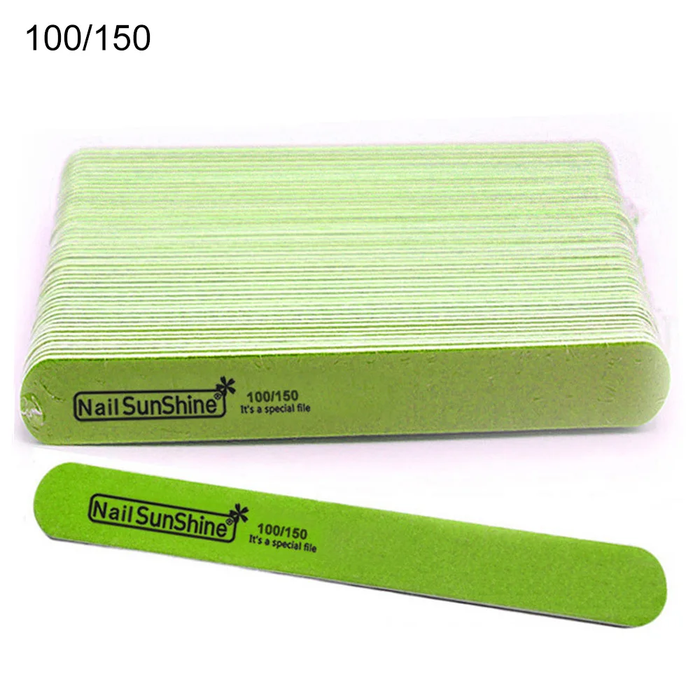 Пилочки для ногтей разноцветные 80/320 дюйма деревянная Толстая наждачная бумага