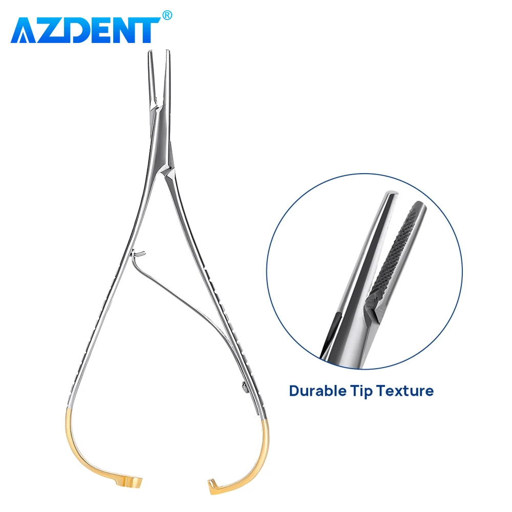 Стоматологический иглодержатель пинцет AZDENT щипцы из нержавеющей стали