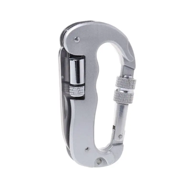 

Quickdraw Buckle Hiking Hammock D Shape Carabiner Camping Knife