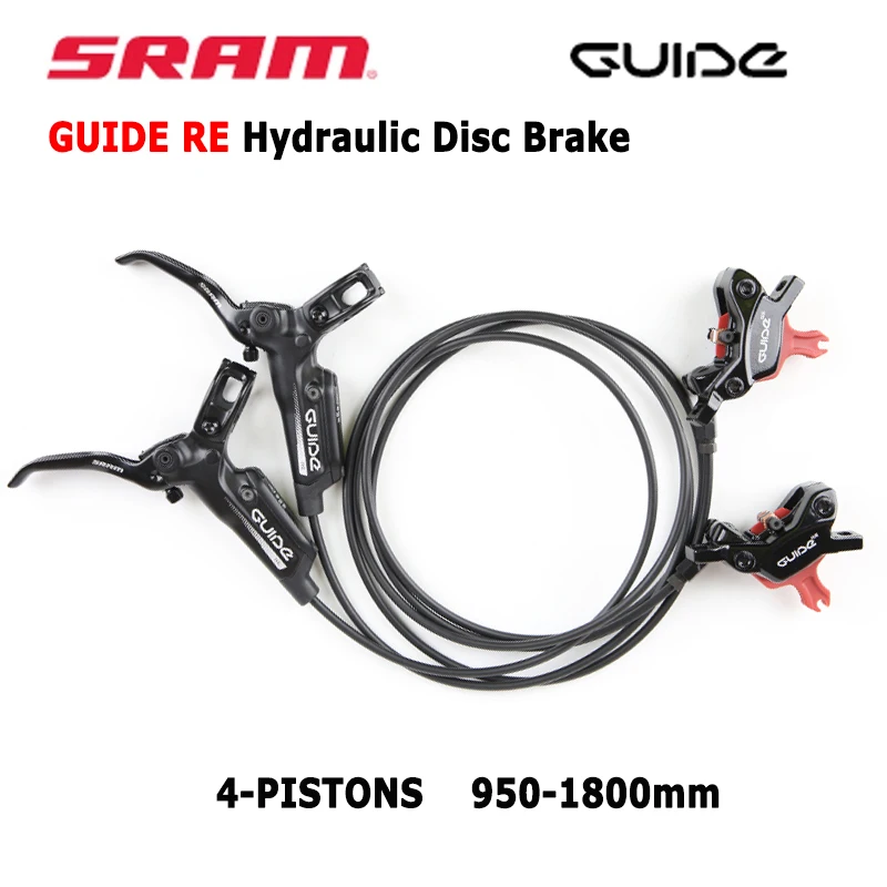 

2021 новый стиль SRAM направляющая RE GDRE GLB MTB 4-поршни Гидравлический дисковый тормоз 950-1800 мм передний и задний черный