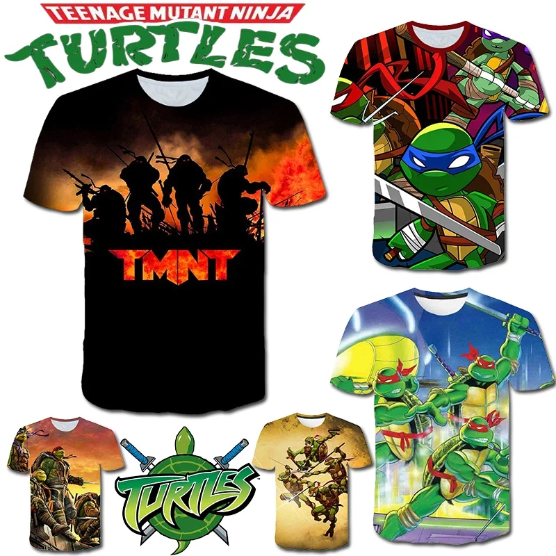 Новая футболка с черепашками-ниндзя для подростков TMNT модная трендовая
