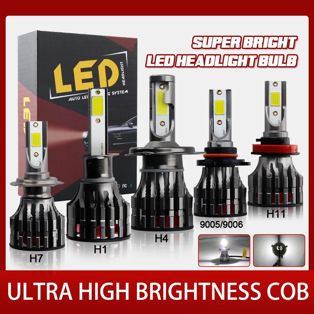 HAOLIDE мини H4 H7 фонарь для автомобиля 6500K 9005 лм H1 9006 HB3 9005 HB4 супер яркий 9006 HB3 HB4 H11 Автомобильная фонарь