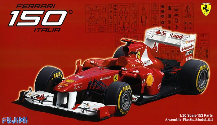 

Fujimi масштаб 09201 1/20 для F1 Ferrari 150 итальянская/японская станция Сборная модель автомобиля набор игрушек