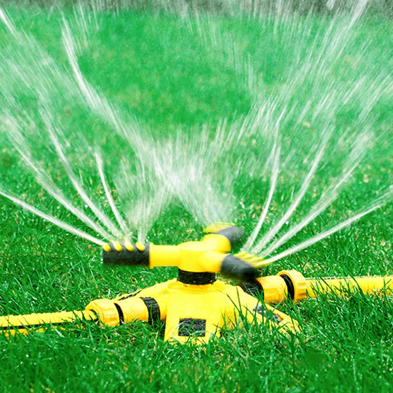 

360 Degree Automatic Rotation Three-prong Sprinkler Irrigation Rotary Sprinkler Tandem Sprinkler Watering Device