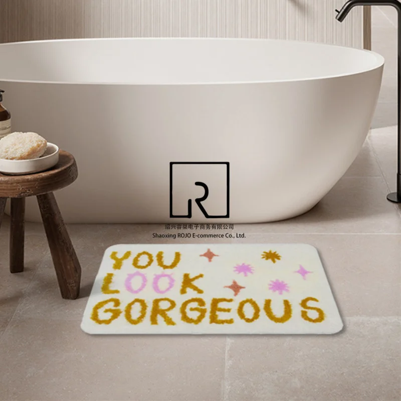 

You Look Gorgeous Floor Mat Cozy Room Bedside Loft House Soft Absorbent Slip-resistant Deco