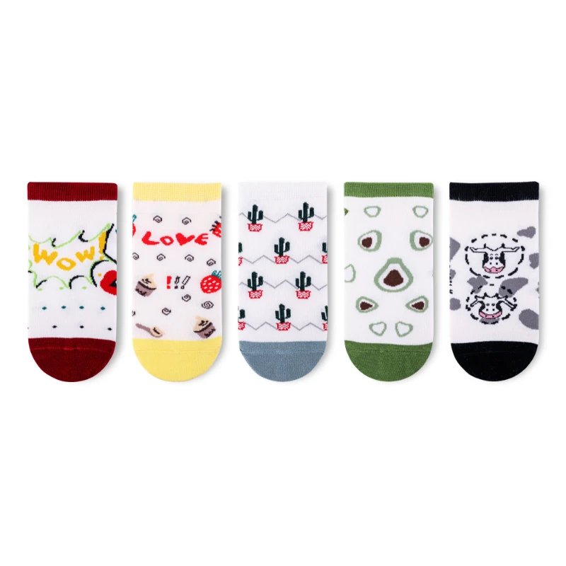 

Breathable Woman Socks Cotton Kawaii Cartoon Spring Summer Autumn Invisible Cute Women's Clothes Hosiery Underwear