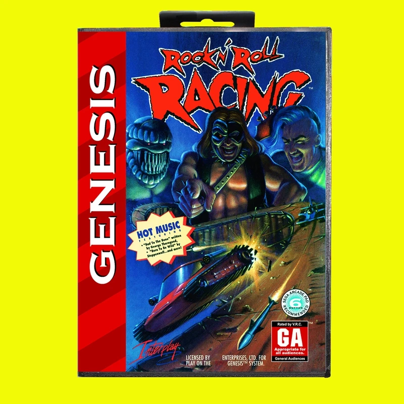 

Игровая карта Rock n'-Roll Racing 16 бит MD для Sega Mega Drive/ Genesis в розничной коробке США