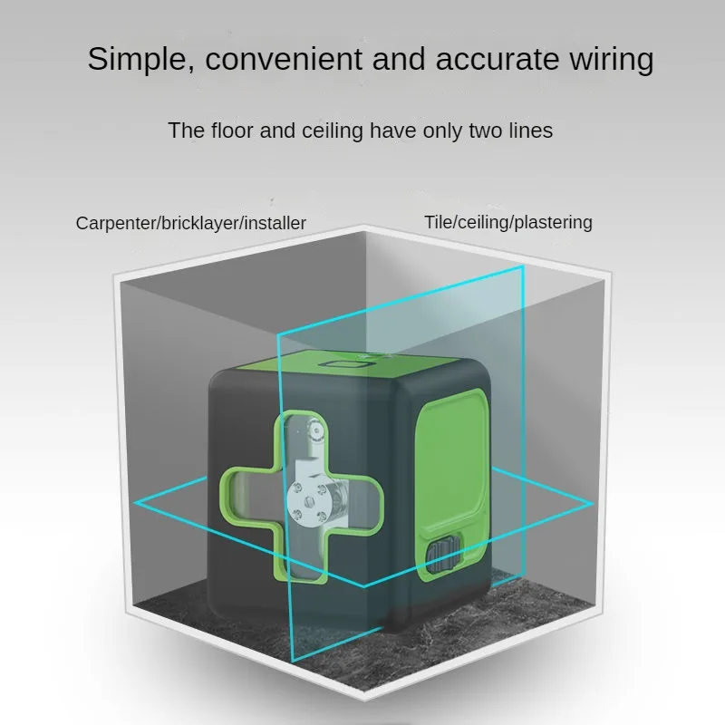 Мини-лазерный уровень 360° ° Горизонтальный и вертикальный крест автоматическое