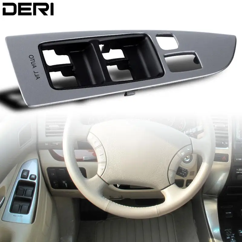 

Auto Master Window Glass Button Switch Panel Cover Frame Front Left Side For Toyota Land Cruiser Prado 120 LC120 2003-2009