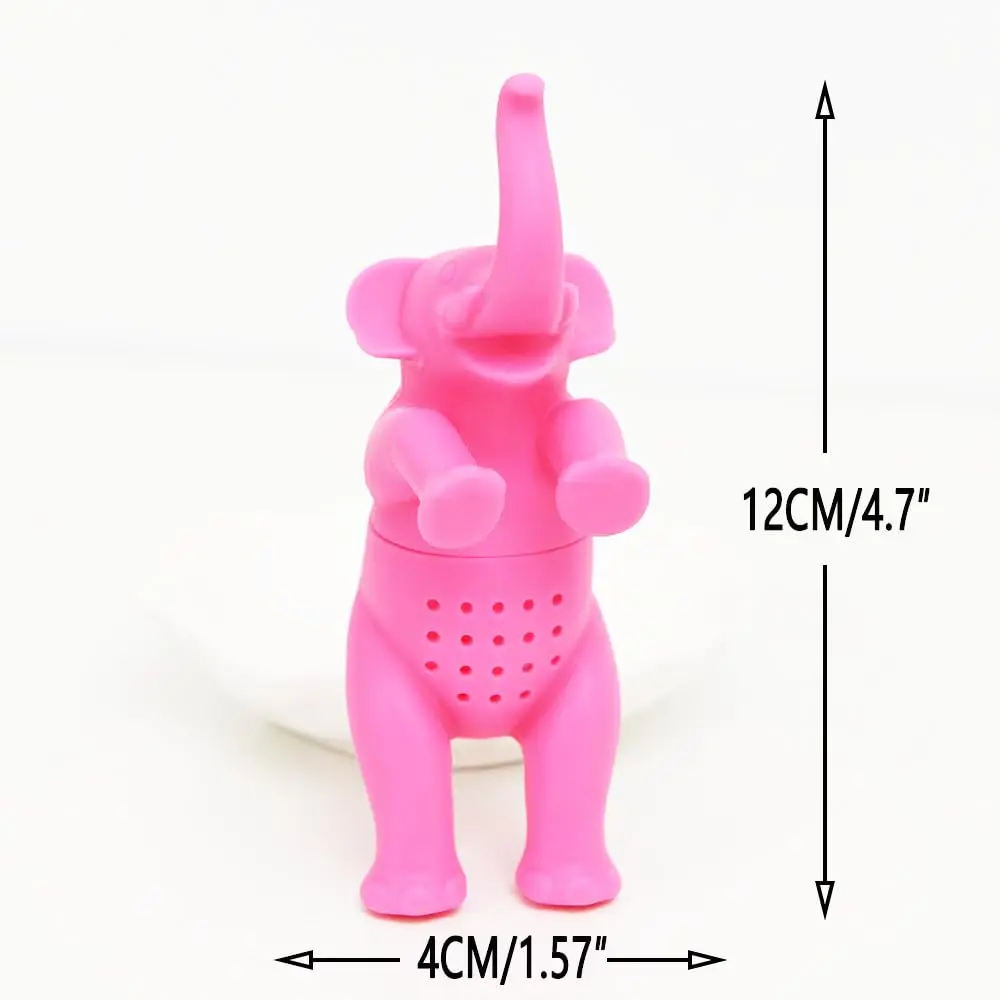 

Силиконовый заварочный фильтр для чая в форме динозавра, слона и кита