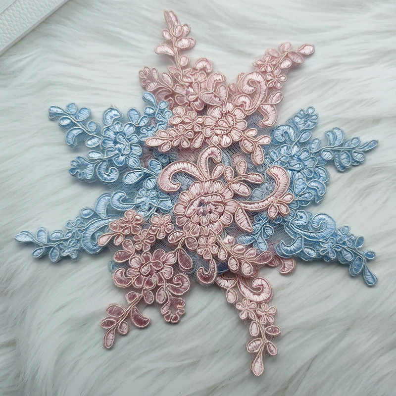 Вышитые нашивки ручной работы цветочные аппликации для сумок и одежды