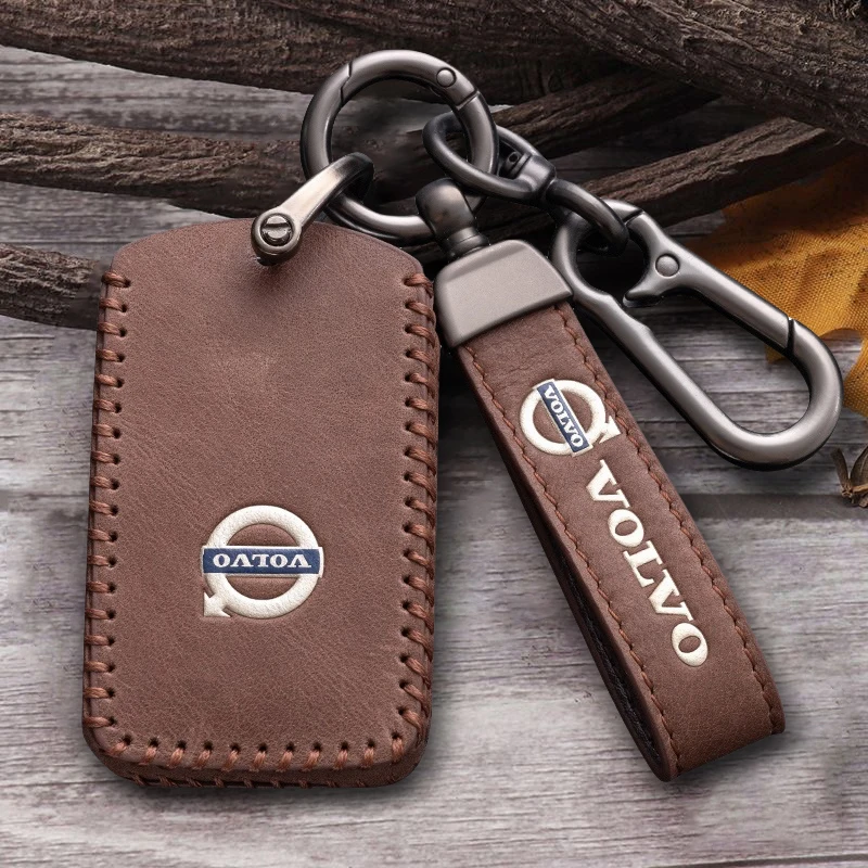 Кожаный чехол для дистанционного ключа автомобиля защитный Volvo XC40 XC60 S90 XC90 V90 2017 2018