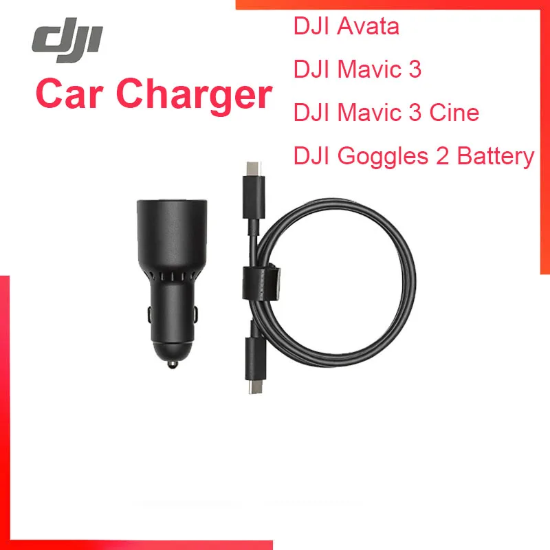 

In Stock Original For DJI 65W Car Charger for DJI Avata FPV DJI Mavic 3 and DJI Mavic 3 Cine Intelligent Flight Battery Charging