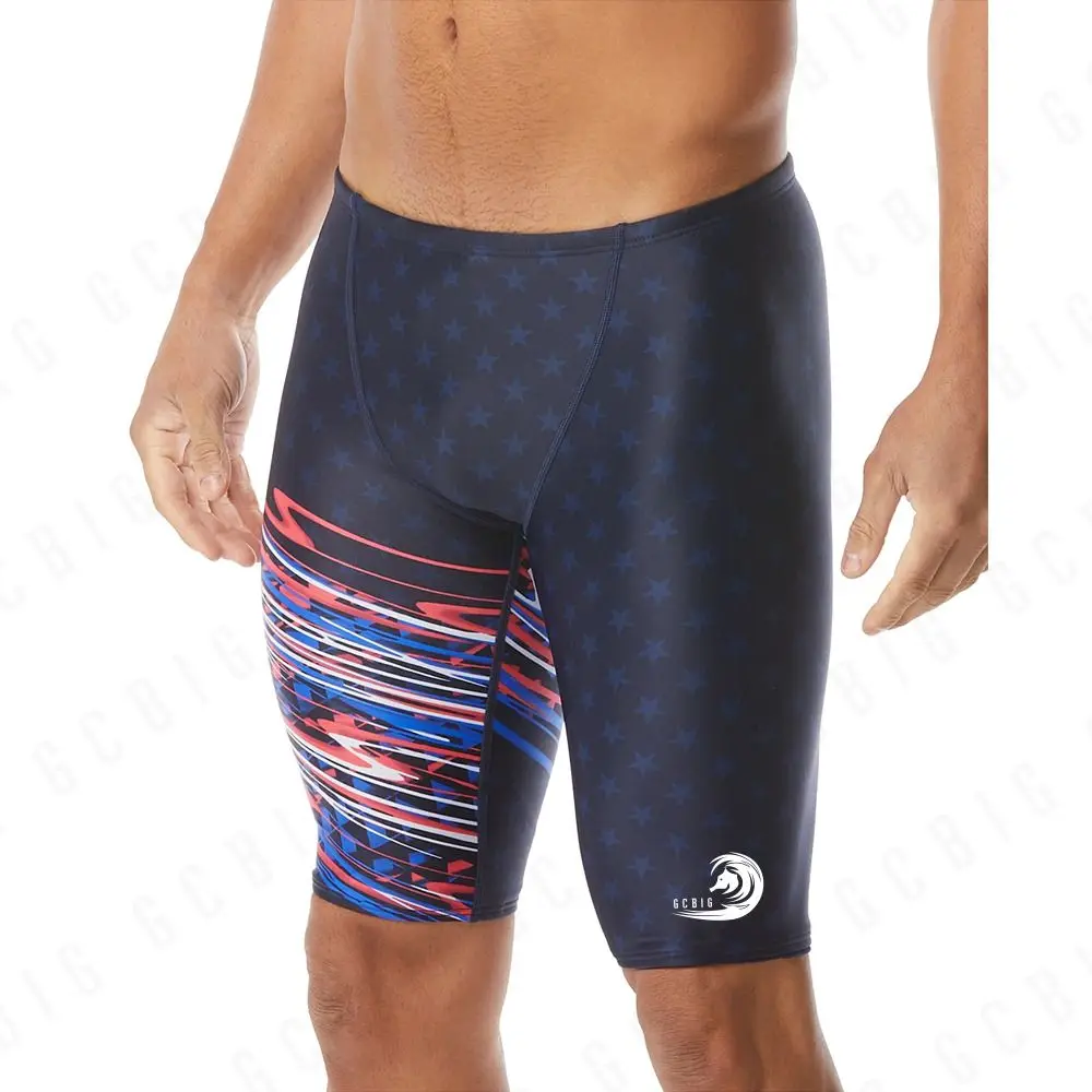 

Men's Jammer Trunks Professional Training Swim Trunks Beach Jammers Shorts Quick Dry Uv Surf Swimming Pantalones Surfing Pants