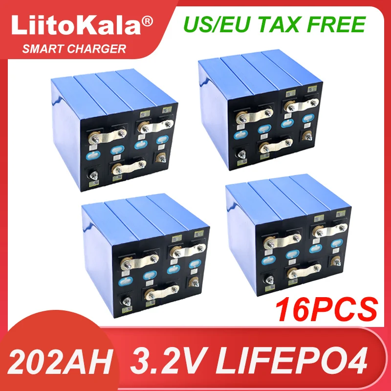 

Аккумуляторы Liitokala, 3,2 в, Ач, фосфатные, 12 В, 24 В, 16 шт.
