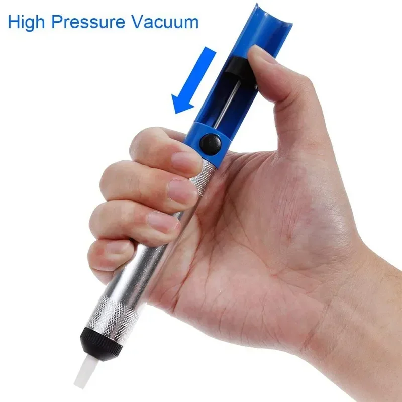 

Desolder Gun Vacuum Tin Soldering Sucker Suction Pump Iron Soldering Welding Desoldering Removal Aluminum Hand Pen Tools Metal