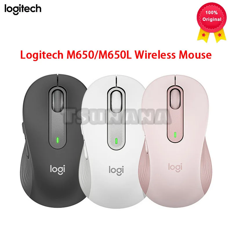 

Logitech Signature M650 Wireless Mouse 400 DPI Silent Clicks Customizable Side Buttons Bluetooth Multi-Device Compatibility