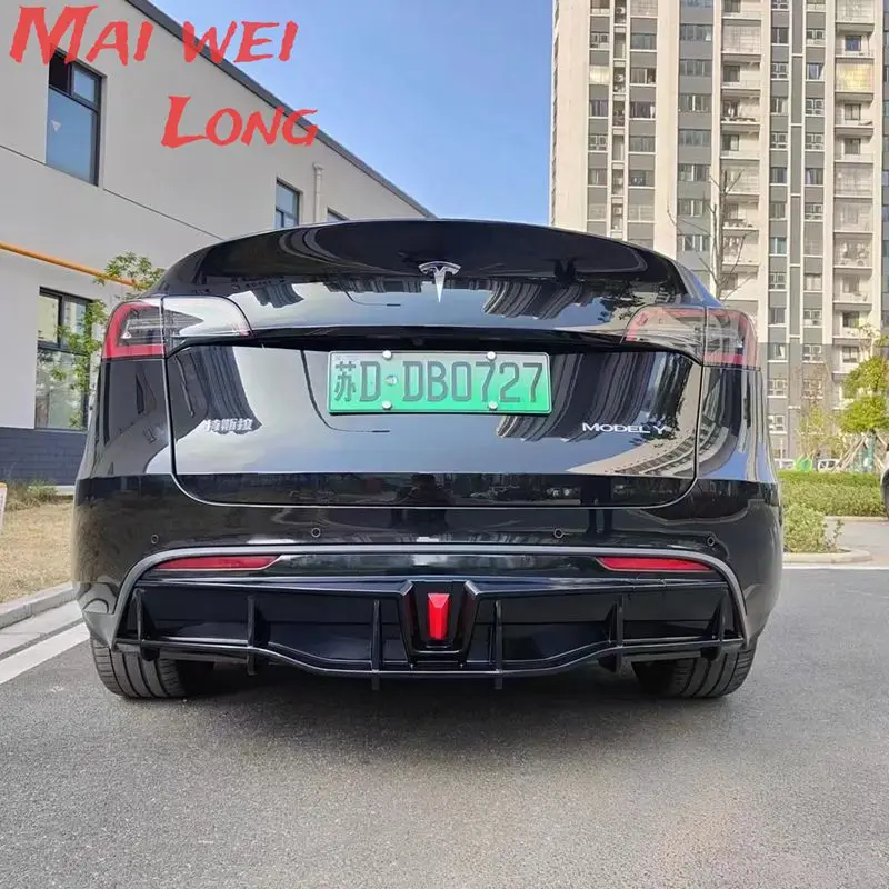 Для Tesla Model y Sedan 2017-2022 диффузор заднего бампера с крышкой багажника разделитель