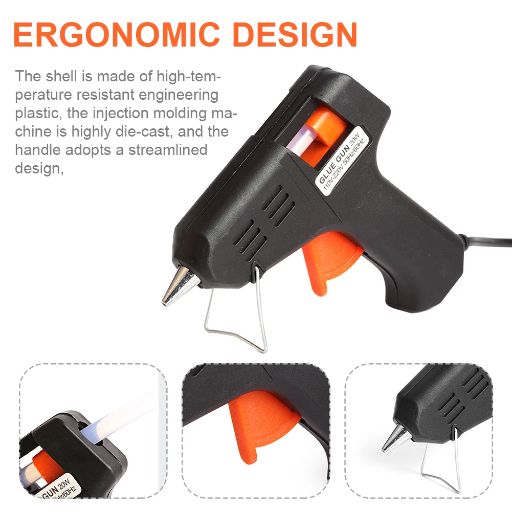 

6pcs Low Temp School Mini Portable 20W Hot Glue Pistol For Class Project Kids