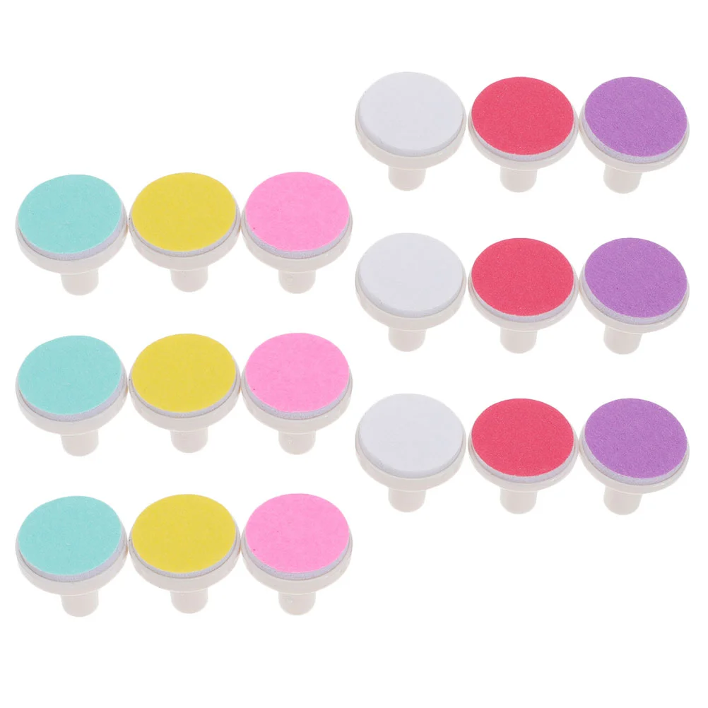 

18Pcs Grinding Heads Polish Disc Replacement Pads Nail Trimmer Nail File Head for Infant Nail File Replacement Pad