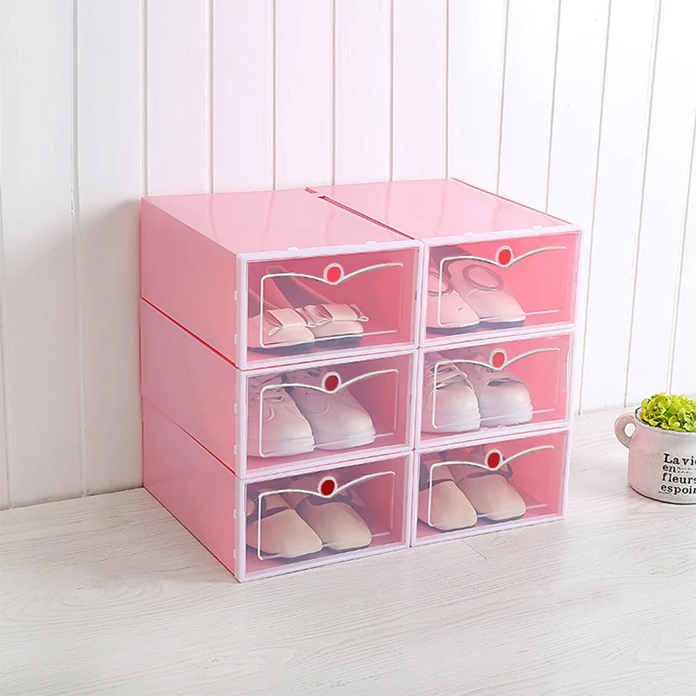 

Shoe Sneaker Box Storage Boxes Stackable Organizer Bins Containers Case Display Clear Heel Holder Rack Boots Bootbin Drawers