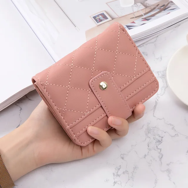 Leather Small Wallets Women Luxury Brand Design Splicing Short Wallet  Purses Female Short Coin Zipper Purse Credit Card Holder - AliExpress