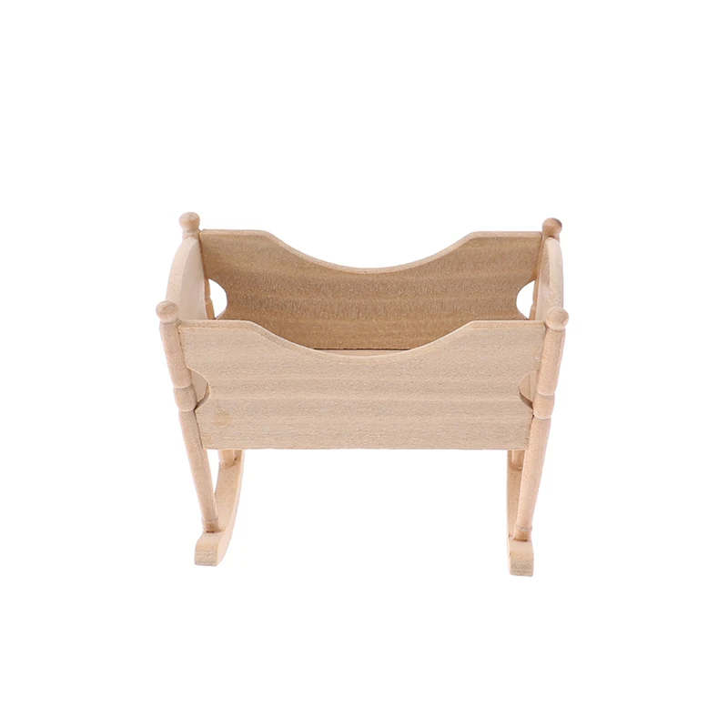 1:12 Миниатюрный Кукольный домик мебель деревянная детская кровать детские