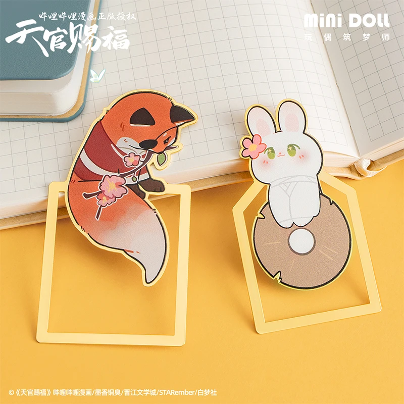 

Предварительная продажа Аниме Tian Guan Ci Fu TGCF Xie Lian Hua Cheng Fox Rabbit, металлическая Закладка, книжка Acc, милый подарок для косплея